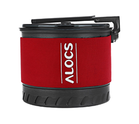 Alocs Cw - S10 Outdoor Camping Cookware 1.3L Camping Pot With Folding Handle Heat Exchange With Bowl Cup